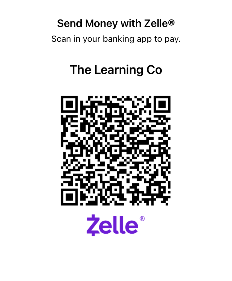 Zelle QR code Scan in your banking app to pay: The Learning Co